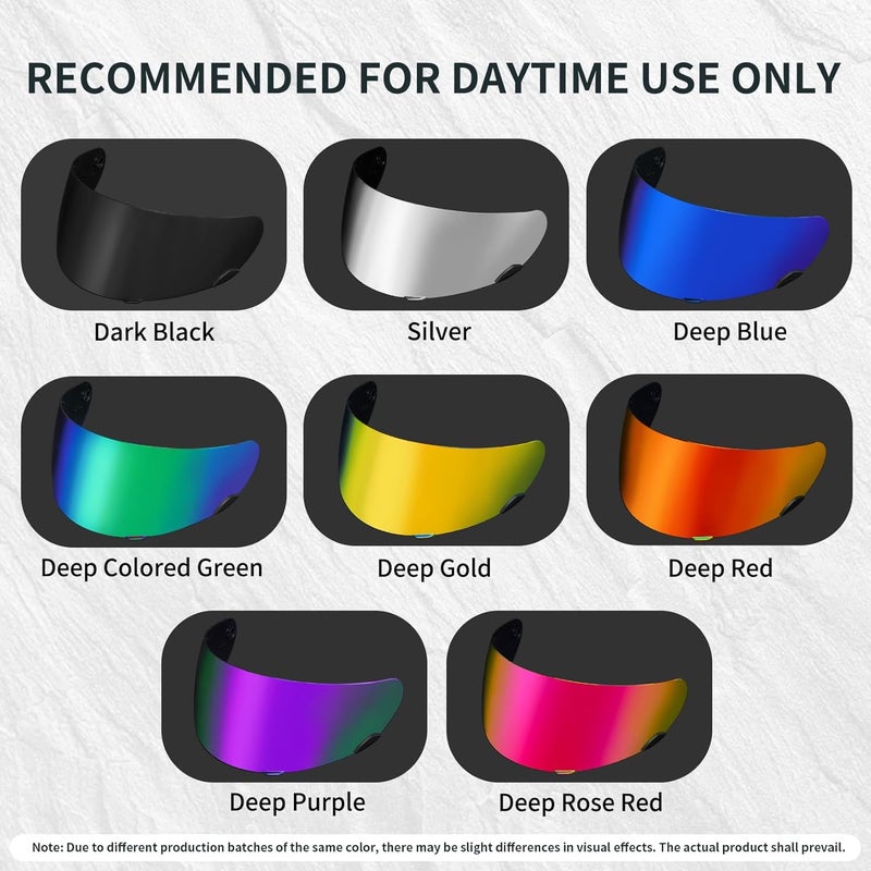 psler Qualifier Visor- Qualifier DLX Helmet Visor Motorcycle Face Shield Accessories Replacement for Bell Qualifier/Star/Vortex/RS-1/Revolver,Deep Red - Image 4